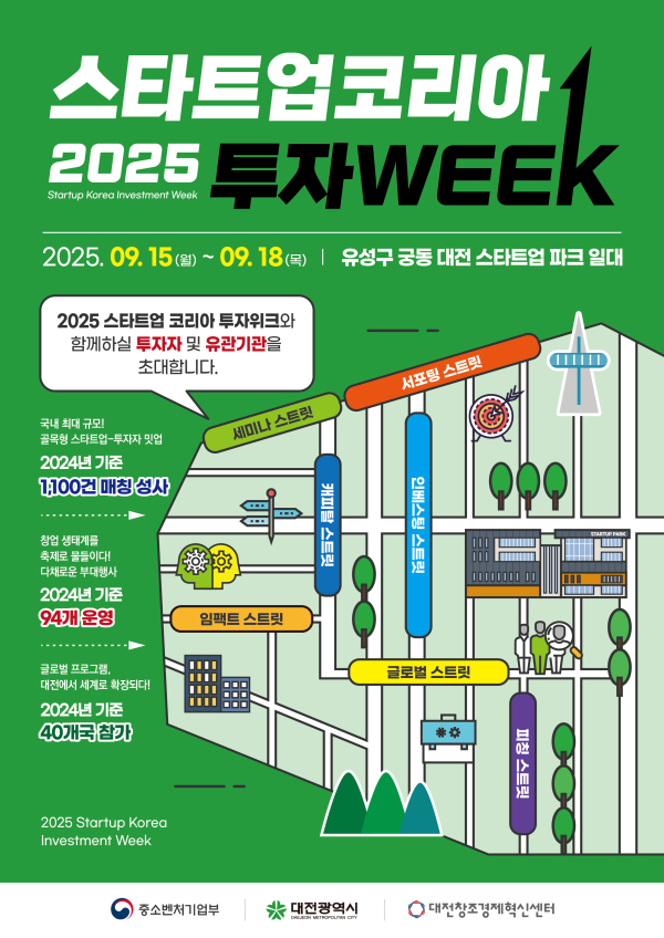 2025 스타트업 코리아 투자위크 포스터