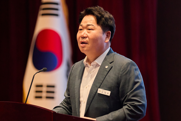 &nbsp;8월 월례모임에서 당부사항을 전달하는 오세현 시장<br>