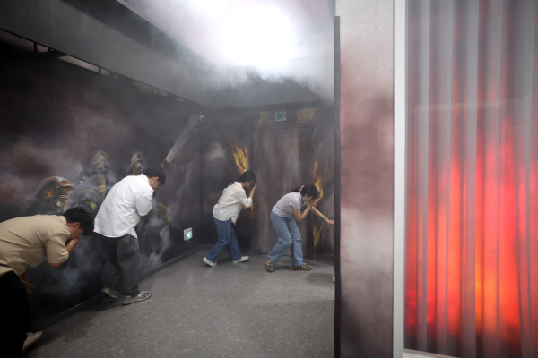 교육청 근무 직원 대상 안전체험교육 운영 모습