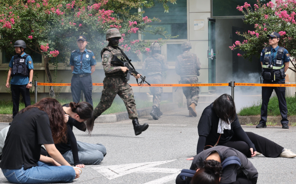 2025 을지연습 ‘드론테러 대비 실제훈련’ 진행 모습