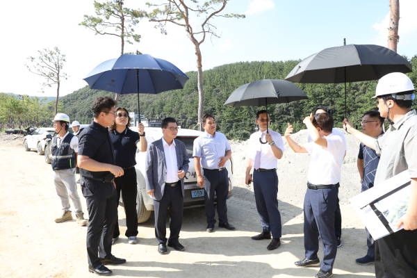 공공시설복합단지 사업현장 방문 모습