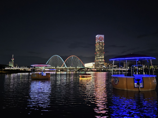 갑천수상스포츠체험장 야간운영 모습