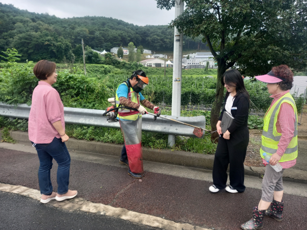 폭염 대비 지역공동체사업 현장 안전점검 진행 모습