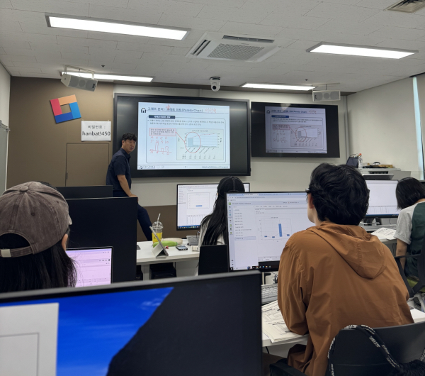 지난 25일부터 27일까지 재학생 맞춤형 고용서비스 점프업 프로젝트 참여자를 대상으로 ‘2025 공정데이터분석사 양성과정' 운영 모습