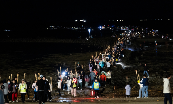 2024년 무창포 신비의 바닷길 모습