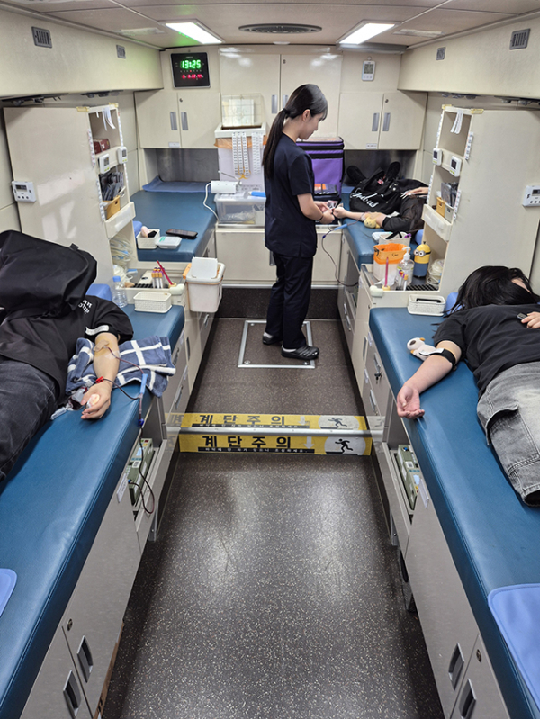 지난 2일, 간호학과, ‘생명나눔 헌혈캠페인’ 진행 모습