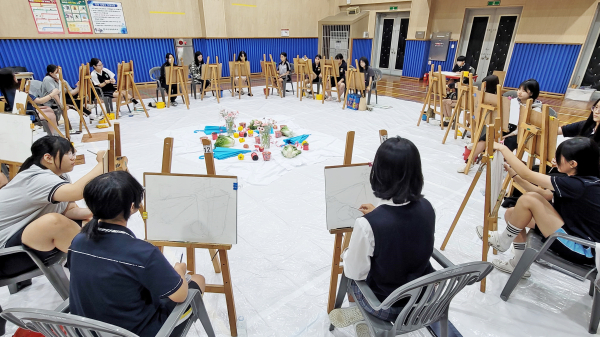 지난 10일, 제29회 중학생 미술 실기대회 개최 모습