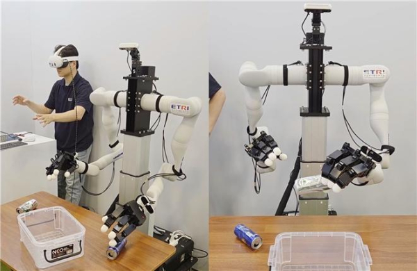 양팔/핸드 로봇 기반 물체 정리 작업