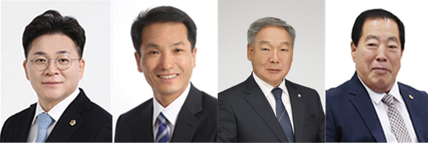김민수 충남도의원, 김기일 부여군의원, 이용우 전 부여군수, 조길연 충남도의원