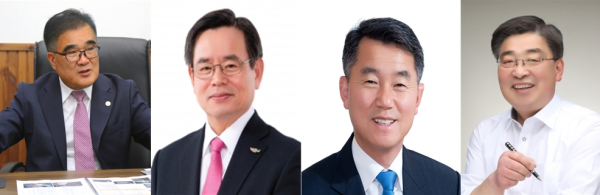 김기웅 서천군수, 노박래 전 서천군수, 유승광 전 서천군수 후보, 전익현 충남도의원