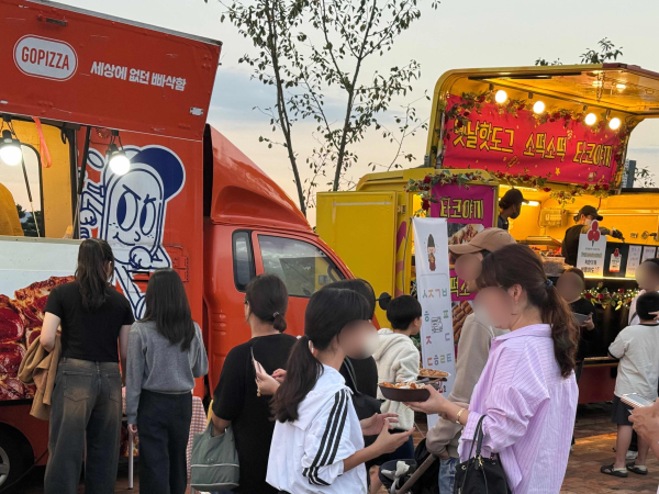 세종한글축제 현장 다회용기 사용 반납 모습