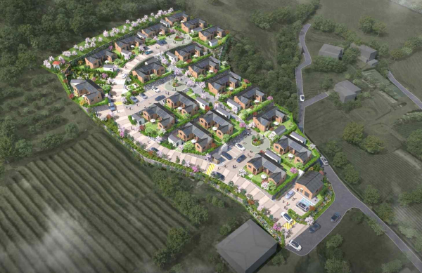 공주시 신풍면 일원에 조성된 신풍지구는 단독형·다세대형 임대주택 전경