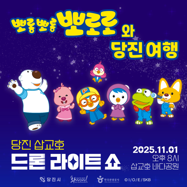 드론라이트 쇼 폐막 공연 홍보 포스터