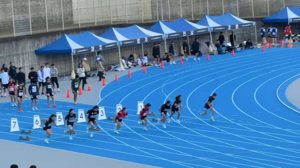 육상 100m 경기 모습