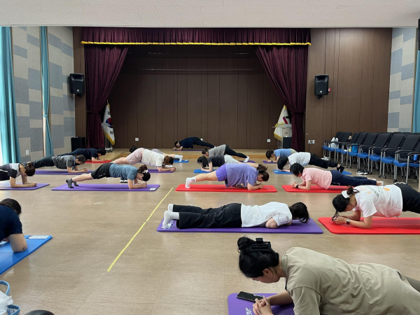 서산시보건소 2층 대회의실에서 8월 12일부터 10월 30일까지 진행된 건강체중 달성, 마음건강 챙김 프로그램 진행