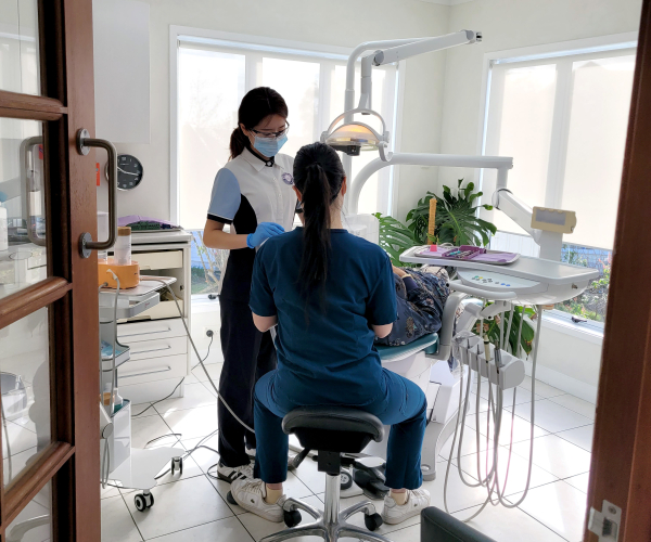 백석문화대 실습생들이 현장에서 실습 연습을 진행하고 있다.