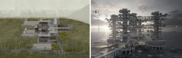 호서대 우수상 수상작 ‘꺼내진 시간’(좌), ‘메타볼릭 클라우드’(우) 구성 이미지