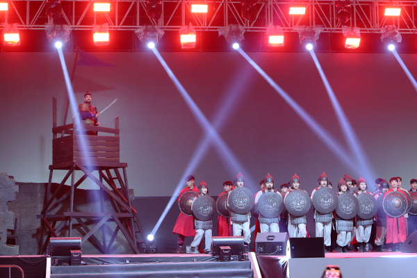 기획 창작뮤지컬 '황산벌' 공연 모습