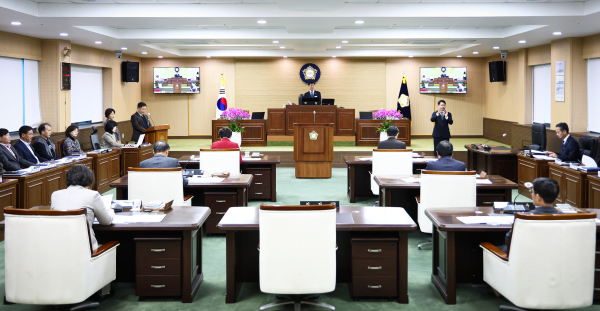 청양군의회, 제316회 제2차 정례회 개회식 모습