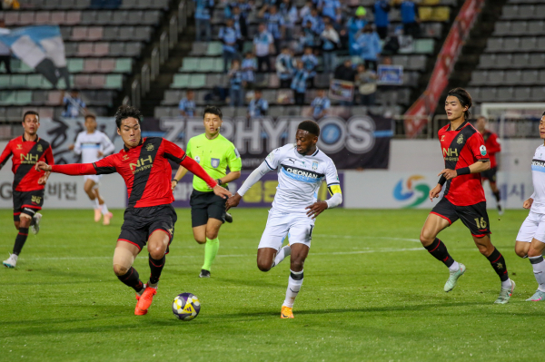 천안시티FC 경기 모습