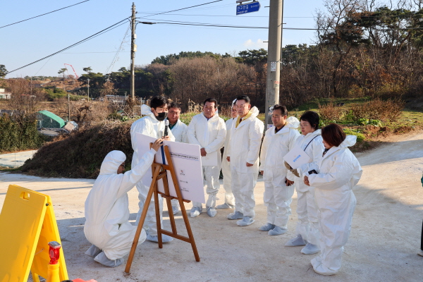 지난 1일, 송산면과 석문면 일원에서 현장점검 모습