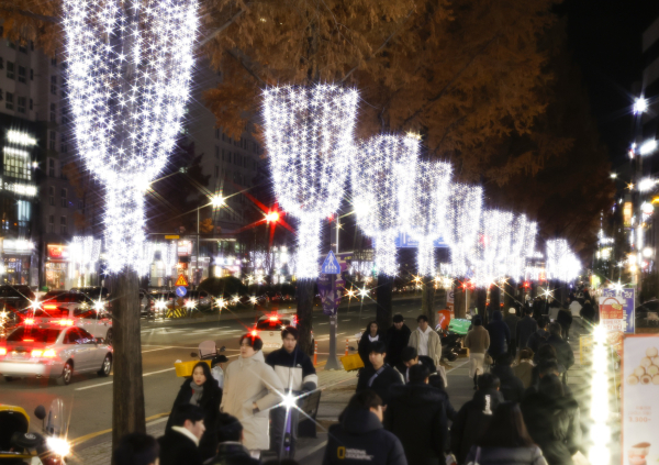 지난 2024년 유성온천 크리스마스 축제 사진