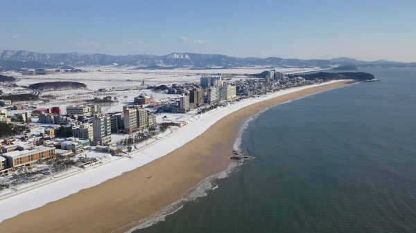 대천해수욕장 설경