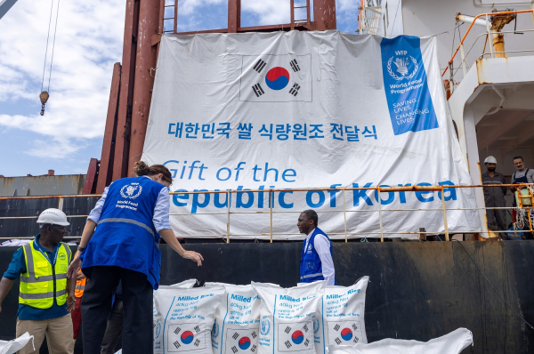 FAC 식량원조 쌀 케냐 현지 전달식 전경