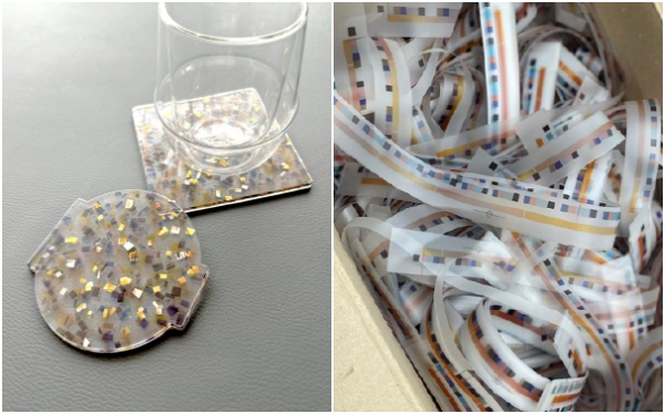 (좌)달항아리 코스터, 자투리 폐기물