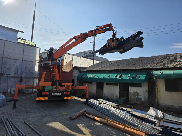 당진전통시장 철거 현장 모습