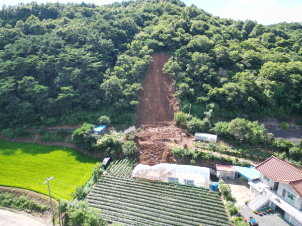 지난해 호우피해를 입은 대치면 주정리 모습