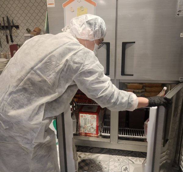 대전 서구 식중독 예방 방문 점검 장면(자료사진)