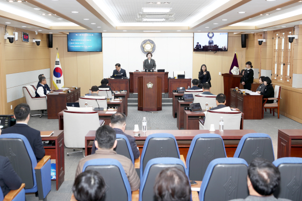 태안군의회, 제319회 임시회 개회식 모습