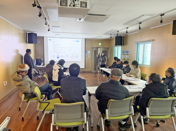 지난 24일, 청춘거리 내 문화춘추관에서 농촌공간정비사업 세부설계용역 최종보고회 진행