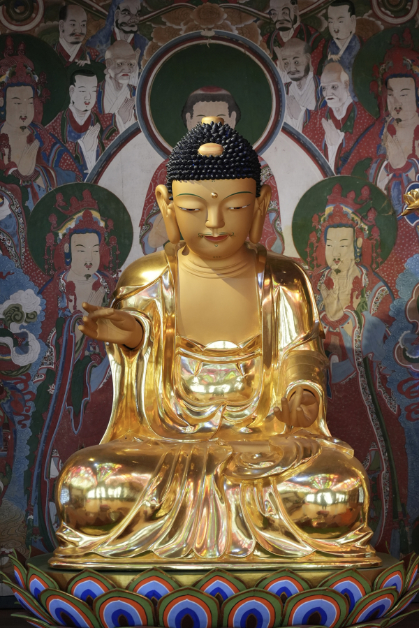 충남도 유형문화유산으로 지정된 서산 부석사 목조여래좌상 모습