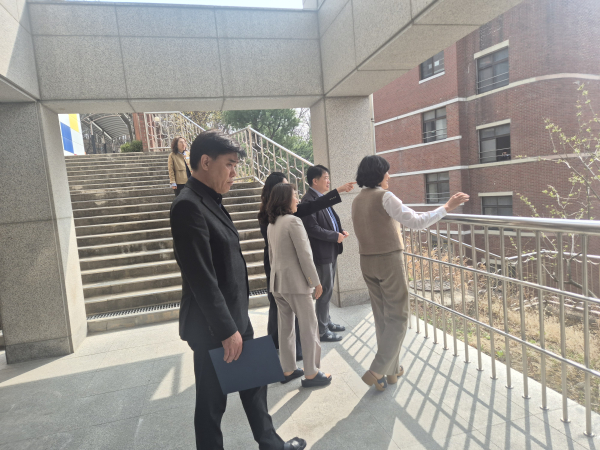 신임 교장 부임 학교 현장 방문 모습
