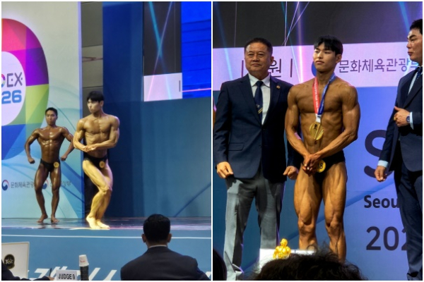 대회참가 경기 모습, (우)시상식 모습