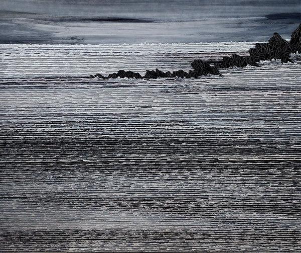 풍경 마주하다202608_60x50cm_장지에 채색, 펄_2026