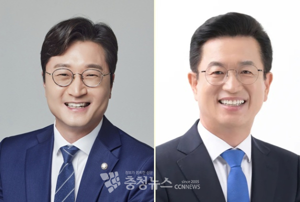 (왼쪽부터) 장철민, 허태정 더불어민주당 대전시장 경선 후보자