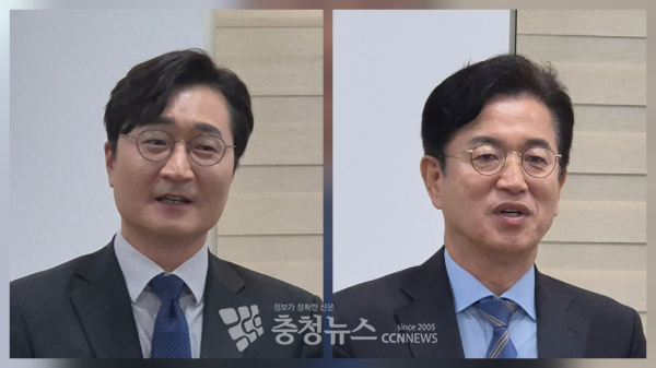 (왼쪽부터) 장철민, 허태정 더불어민주당 대전시장 경선 후보자